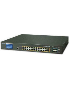 PLANET 24-Port 30W 802.3at PoE + 4-Port 10G SFP+ Managed Switch with LCD Touch Screen