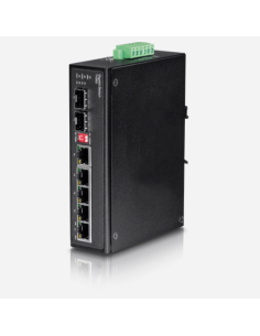 BEXO Industrial 48-56V DC IN 4-Port 30W PoE + 2-Port SFP Switch