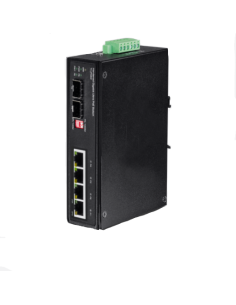 BEXO Industrial 48-56V DC IN 4-Port 60W PoE + 2-Port SFP Switch
