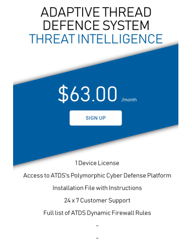 Adaptive Thread Defence System Subscription $63