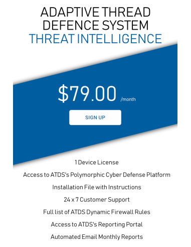 Adaptive Thread Defence System Subscription $79