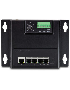 BEXO Industrial Flat Wall Mount 48-56V DC IN 4-Port 30W PoE Switch