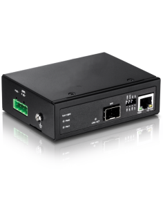 BEXO Industrial 48-56V DC IN 30W PoE SFP GigE Converter