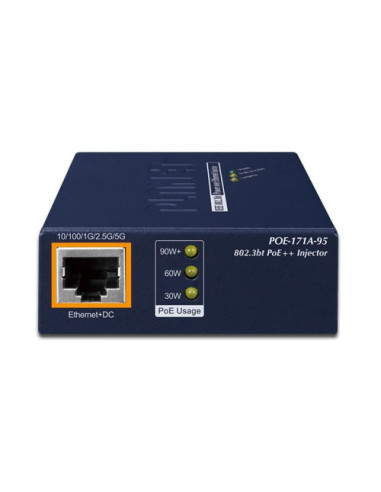 PLANET 52-56V DC IN 95W 802.3bt Multi Gigabit PoE Injector