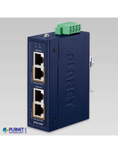 PLANET Industrial 2-Port 802.3at PoE Injector Hub w/ 12V Booster