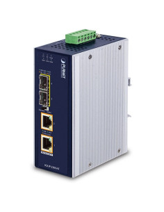 PLANET Industrial 2-Port 100/1000X SFP to 2-Port 90W 802.3bt PoE Converter