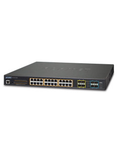 PLANET 24-Port 10/100/1000T 802.3at PoE + 4-Port 10G SFP+ Managed Switch