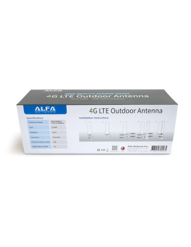 Alfa AOA-M4G Marine Grade 6dBi 4G LTE Outdoor Omni Antenna