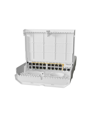 MikroTik RouterBOARD netPower 16P 16-Port RJ45 2-Port SFP Outdoor Gigabit Router