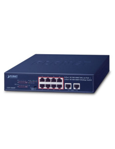 PLANET 8-Port 10/100/1000T 802.3at PoE + 2-Port 10/100/1000T Desktop Switch
