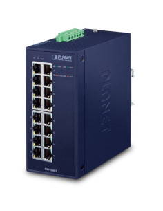 IGS-1600T IP30 Industrial 16-Port Switch (-40~75 degrees C, dual 12~48V DC/24V AC)