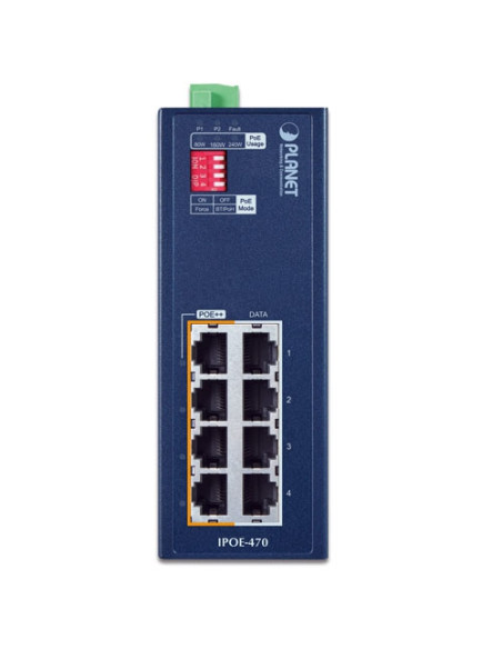 PLANET IPOE-470 Industrial 4-port Gigabit 802.3bt PoE++ Injector Hub