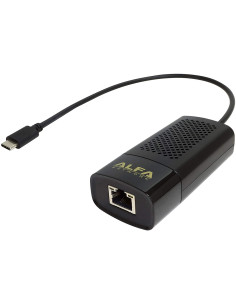 ALFA Multi-Gig AUE2500C USB-C 3.1 to RJ-45 2.5 Gigabit LAN Ethernet Adapter, 10/100/1000/2500 Mbps