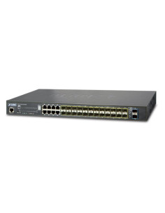 SGS-5220-24S2XR L2+ 24-Port 100/1000BASE-X SFP with 8-Port Shared TP + 2-Port 10G SFP+ Managed Stackable Switch