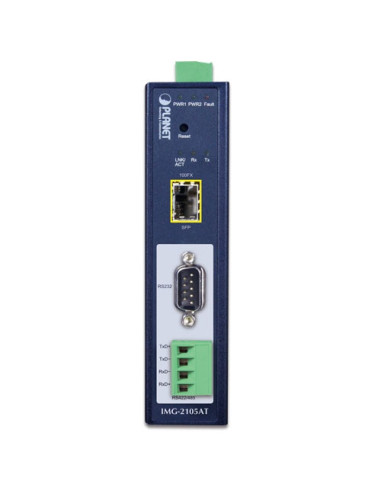 Planet IMG-2105AT Industrial 1-port RS232/422/485 Modbus Gateway with 1-Port 100BASE-FX SFP