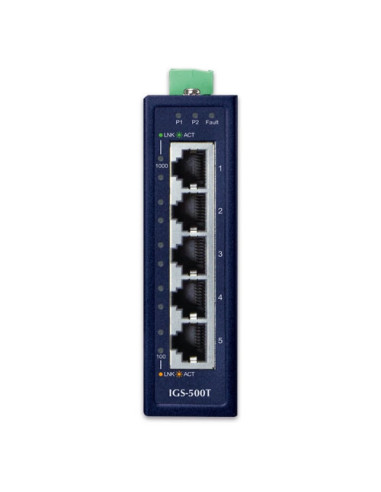 PLANET Compact Industrial 5-Port 10/100/1000T Gigabit Ethernet Switch