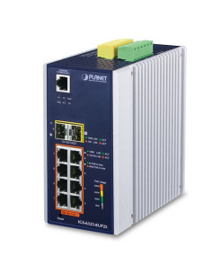 PLANET IGS-6325-8UP2S Industrial L3 8-Port 10/100/1000T 802.3bt PoE + 2-Port 1G/2.5G SFP + Managed Ethernet Switch