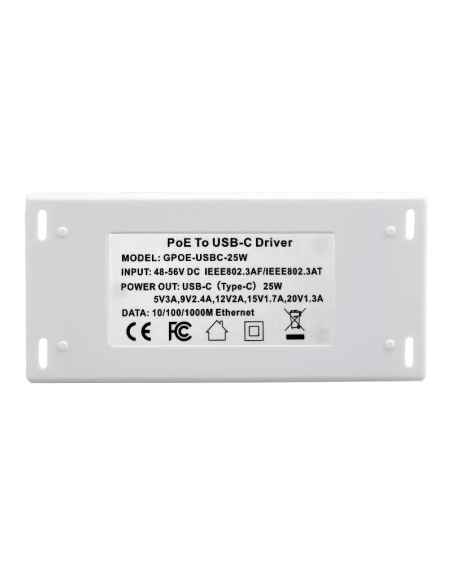 GAT-USBC-REV2 25W 802.3at POE+ to USB Type C Power Delivery with Separate Ethernet Data
