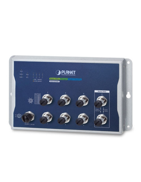 Planet WGS-5225-8MT Industrial L2+ 8-Port 10/100/1000T M12 Wall-mount Managed Switch