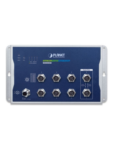 Planet WGS-5225-8MT Industrial L2+ 8-Port 10/100/1000T M12 Wall-mount Managed Switch