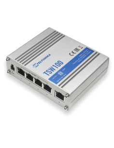 Teltonika TSW100 Industrial Unmanaged POE+ Switch 802.3af/at 120W Gigabit