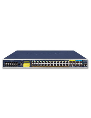 PLANET IGS-6325-24P4X Industrial L3 24-Port 10/100/1000T 802.3at PoE + 4-Port 10G SFP+ Managed Ethernet Switch