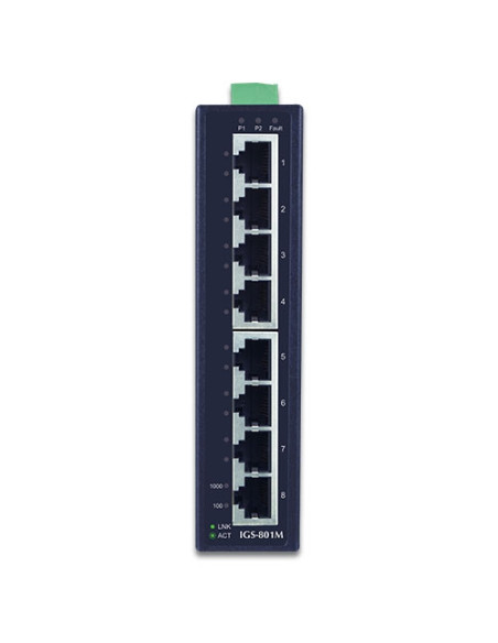 PLANET IGS-801M 8-Port 10/100/1000Mbps Managed Industrial Ethernet Switch