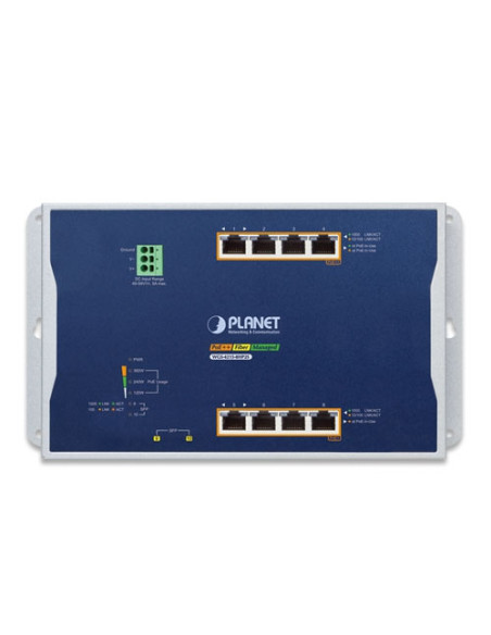 PLANET Industrial 4-Port 10/100/1000T 802.3bt PoE 4-Port 10/100/1000T 802.3at PoE 2-Port 100/1000X SFP Wall-mount Managed Switch