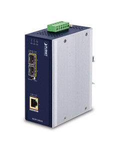 PLANET IGUP-1205AT Industrial 2-Port 100/1000X SFP to 1-Port 10/100/1000T 802.3bt PoE++ Media Converter