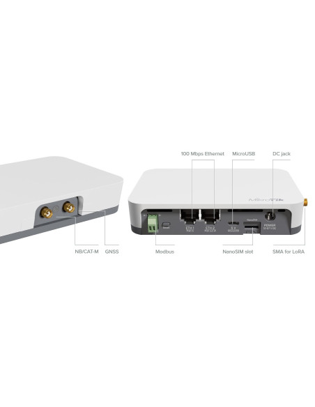 MikroTik RB924iR-2nD-BT5&BG77&R11e-LR9 KNOT IoT Gateway BLE CAT-M/NB WiFi Bluetooth LAN GNSS