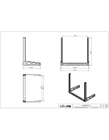Solidrack 10 MikroTik SR-10U Rack-holder 19" standard rack compatible
