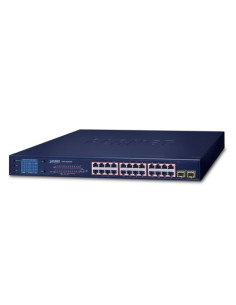 PLANET GSW-2620VHP 24-Port 10/100/1000T 802.3at PoE + 2-Port Gigabit SFP Ethernet Switch with LCD PoE Monitor