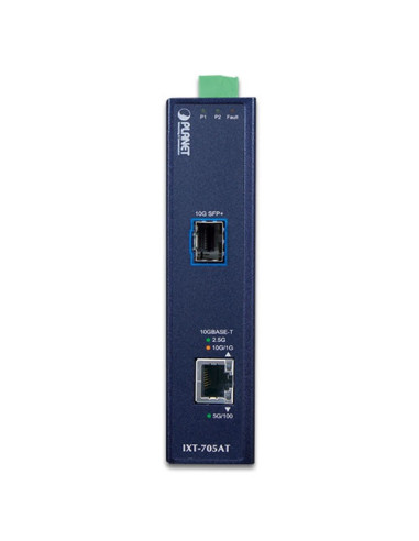 PLANET IXT-705AT Industrial 10G/5G/2.5G/1G/100M Copper to 10GBASE-X SFP+ Media Converter