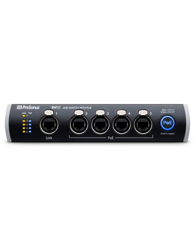 PreSonus SW5E 5-port Audio Video Bridging AVB Switch with PoE