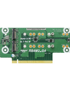 ASRock Rack RB4M2_G4 Riser Card PCIe4.0 x16 4 M.2 M-key ( PCIe4.0 x4)