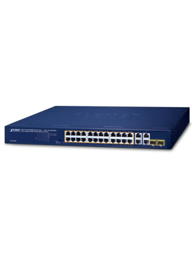 PLANET GSW-2824P 24-Port 10/100/1000T 802.3at PoE + 2-Port 10/100/1000T + 2-Port Gigabit TP/SFP Combo Ethernet Switch