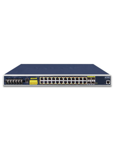 PLANET IGS-6325-24P4S Industrial L3 24-Port 10/100/1000T 802.3at PoE + 4-Port Shared 100/1000X SFP Managed Ethernet Switch