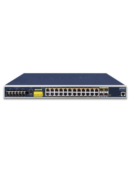 PLANET IGS-6325-24P4S Industrial L3 24-Port 10/100/1000T 802.3at PoE + 4-Port Shared 100/1000X SFP Managed Ethernet Switch