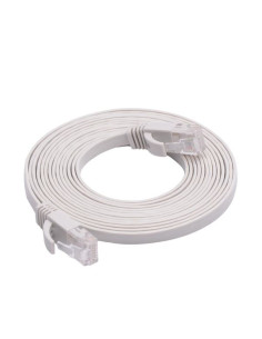 Flat Cat5e Ethernet Patch Cable White 10 Pack 2m