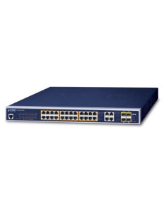 PLANET GS-4210-24P4C 24-Port 10/100/1000T 802.3at PoE + 4-Port Gigabit TP/SFP Combo Managed Switch  (/220W PoE Budget)