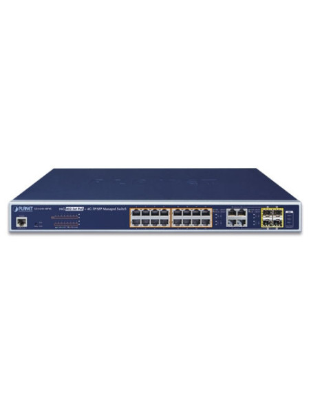 PLANET GS-4210-16P4C 16-Port 10/100/1000T 802.3at PoE + 4-Port Gigabit TP/SFP Combo Managed Switch