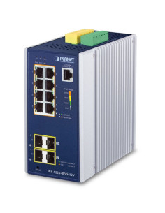 PLANET IGS-5225-8P4S-12V Industrial L2 8-Port 802.3at PoE + 2-Port SFP Managed Switch w/ 12V Booster