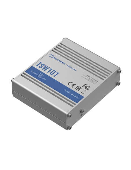 Teltonika TSW101 Industrial Unmanaged PoE+ for Transportation