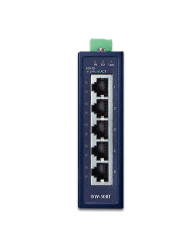 PLANET ISW-500T Industrial 5-Port 10/100TX Compact Ethernet Switch
