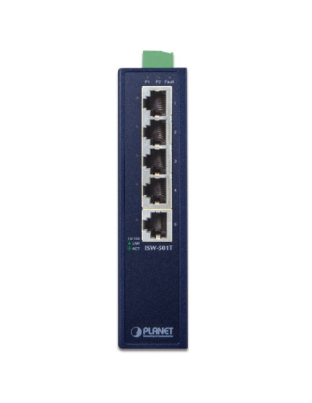 PLANET ISW-501T 5-Port 10/100TX Industrial Fast Ethernet Switch