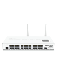 MikroTik CRS125 24x GbE + 1x SFP Managed Desktop Switch w/ 2.4GHz WiFi, LCD panel