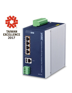PLANET Industrial Renewable Energy 4-Port 30W 802.3at PoE Managed Gigabit Switch