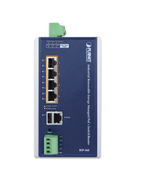 PLANET Industrial Renewable Energy 4-Port 30W 802.3at PoE Managed Gigabit Switch