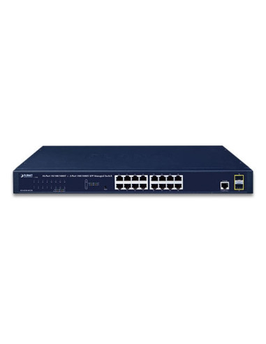 PLANET 16-Port RJ45 + 2-Port SFP Managed Gigabit Switch