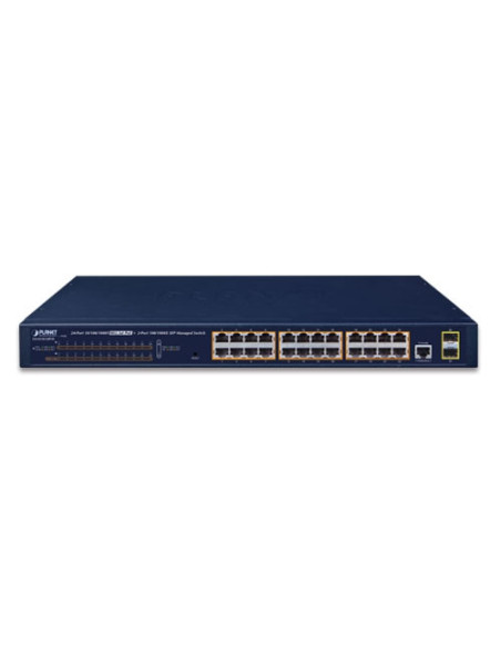 PLANET 24-Port 30W 802.3at PoE + 2-Port SFP Managed Gigabit Switch